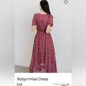 Baltic Born Hayden brand Robyn red floral maxi dress